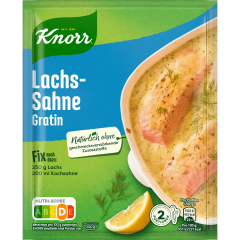 Knorr Fix Lachs Sahne Gratin für 2 Portionen 