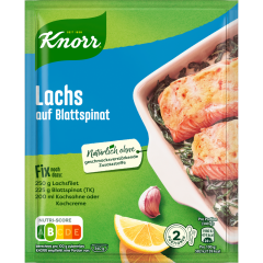 Knorr Fix Lachs auf Blattspinat für 2 Portionen 