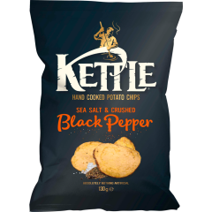 Kettle Chips Sea Salt & Crushed Black Pepper Chips 130 g 