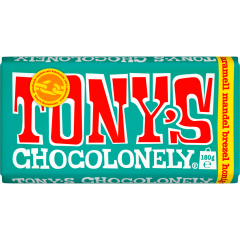 Tony's Chocolonely Vollmilchschokolade mit Karamell+Mandel+Brezel+Honig-Mandelnougat+Meersalz 180 g 