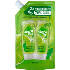 duschdas Duschgel Limette & Minze Nachfüllbeutel 500 ml 