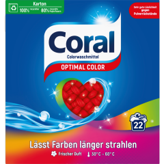 Coral Optimal Color Pulver 22 Waschladungen 