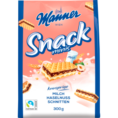 Manner Snack Minis Milch Haselnuss Schnitten 300 g 