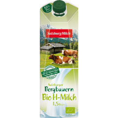 SalzburgMilch Salzburger Bergbauern Bio H-Milch 1,5 % Fett 1 l 