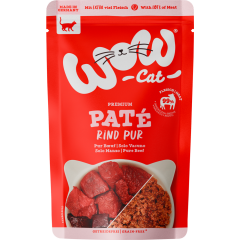 WOW Cat Adult Paté Rind Pur 125 g 