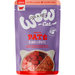 WOW Cat Adult Paté Rind & Pute 125 g 