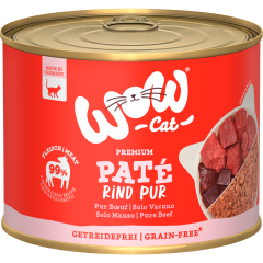 WOW Cat Adult Paté Rind Pur 200 g 