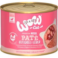WOW Cat Junior Paté Geflügel & Leber 200 g 