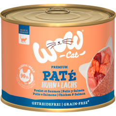 WOW Cat Adult Paté Huhn & Lachs 200 g 