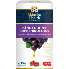 Manuka Health New Zealand Manuka Honig Hustenbonbons Schwarze Johannisbeere 100 g 