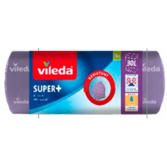 Vileda Super+ Müllbeutel mit Zugband & Lavendel-Duft 30 l 15 Stück 