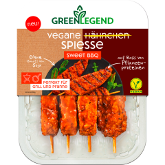 Green Legend Vegane Hähnchen Spieße Sweet BBQ 160 g 