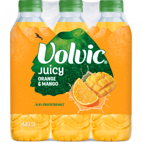 Volvic Juicy Orange-Mango - 6-Pack 6 x 0,5 l 
