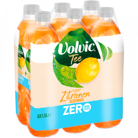 Volvic Tee Zero Zitrone - 6-Pack 6 x 1,5 l 