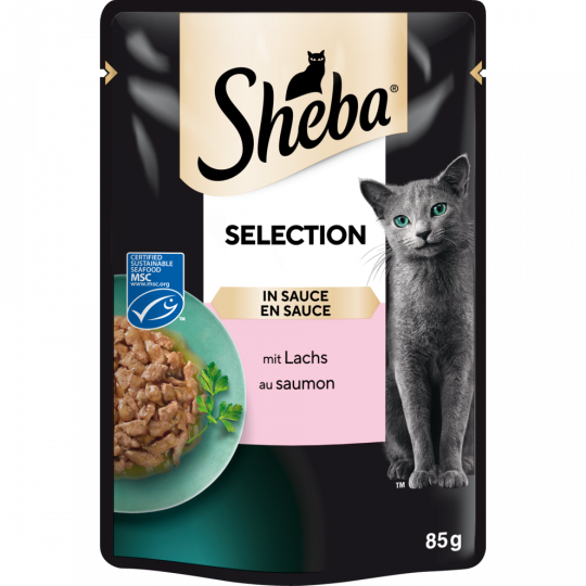 Sheba MSC Selection in Sauce mit Lachs 85 g 