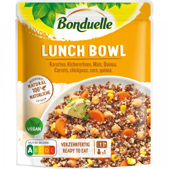 Bonduelle Lunch Bowl Karotten, Kichererbsen, Mais & Quinoa 250 g 