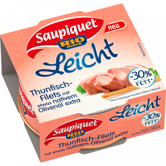 Saupiquet Leicht Thunfisch-Filets mit etwas nativem Olivenöl extra 120 g 
