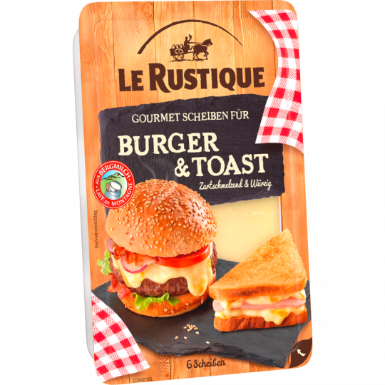 Le Rustique Gourmet Scheiben für Burger & Toast 50 % Fett i. Tr. 140 g 