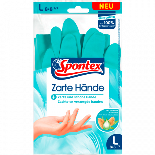 Spontex Handschuhe zarte Hände Gr. 8 - 8,5 L 1 Paar 