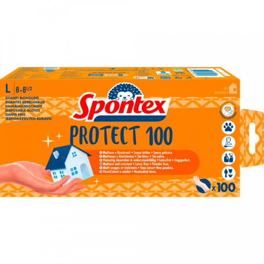Spontex Protect 100 Einmalhandschuhe Gr. 8-8,5 100 Stück 