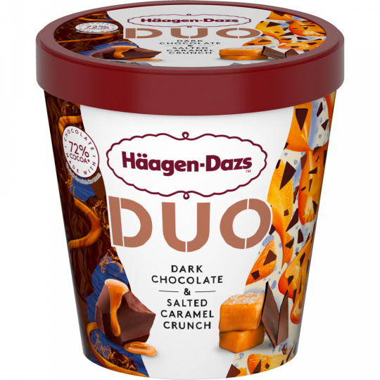 Häagen-Dazs Duo Dark Chocolate & Salted Caramel Crunch 420 ml 
