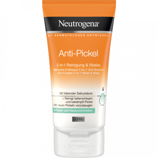 Neutrogena Visibly Clear Anti-Pickel 2 in 1 Reinigung & Maske 150 ml 