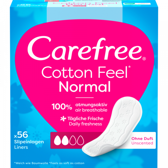 Carefree Cotton Feel Normal ohne Duft 56 Stück 
