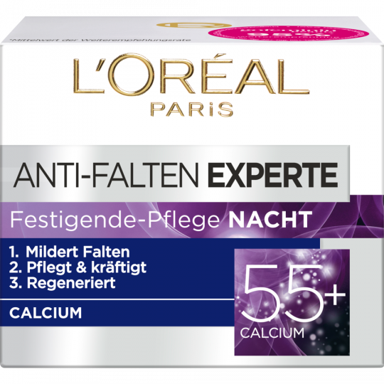 L'ORÉAL Anti-Falten Experte Feuchtigkeitspflege Nacht Calcium 55+ 50 ml 
