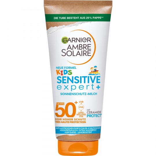 Garnier Ambre Solaire Kids Sensitive expert+ Sonnenschutz-Milch LSF 50+ 175 ml 