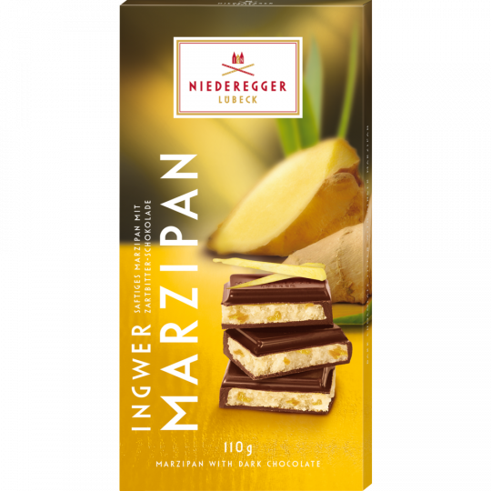 Niederegger Tafel-Schokolade Ingwer Marzipan 110 g 