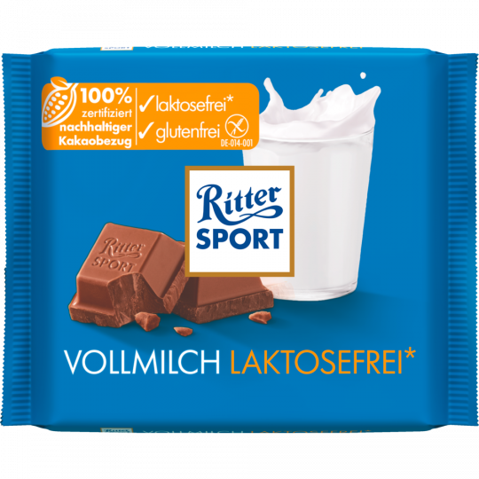Ritter SPORT Vollmilch Laktosefrei 100 g 