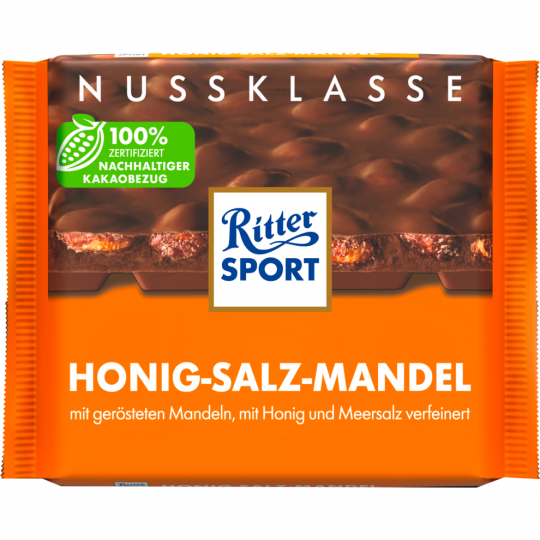 Ritter SPORT Nuss Klasse Honig-Salz-Mandel Tafel 100 g 