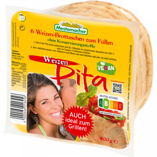 Mestemacher Pita Weizen 400 g 