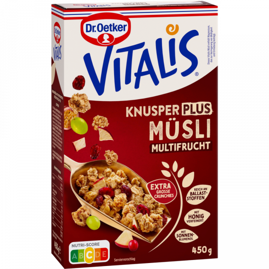 Dr.Oetker Vitalis Knusper Müsli Plus Multi Frucht 450 g 