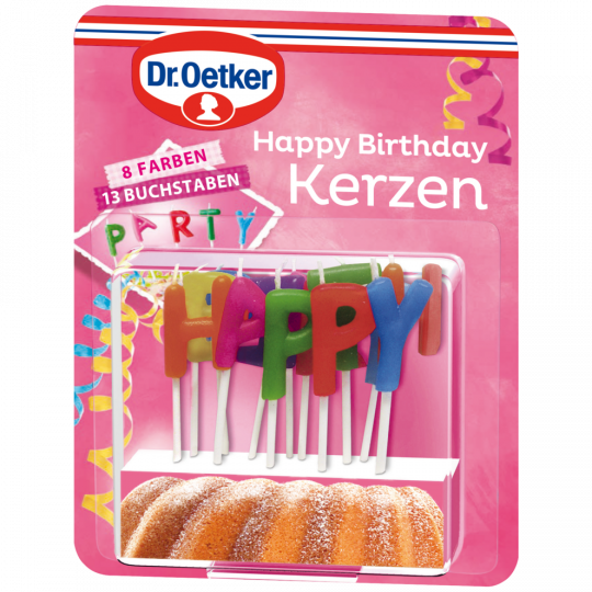 Dr.Oetker Happy Birthday Kerzen 13 Buchstaben 
