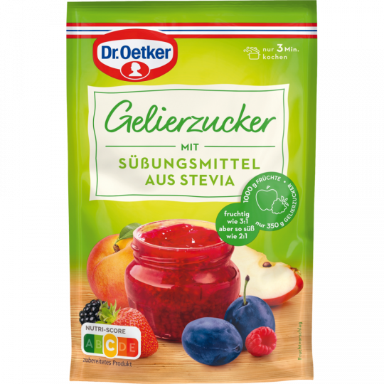 Dr.Oetker Gelierzucker mit Süßungsmittel aus Stevia 2:1 350 g 