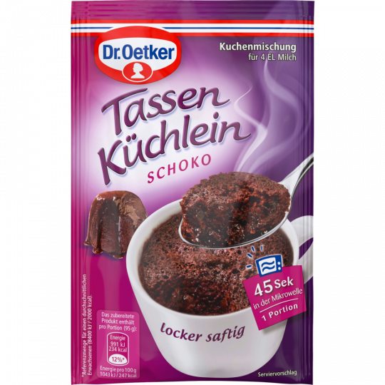 Dr.Oetker Tassen Küchlein Schoko 55 g 