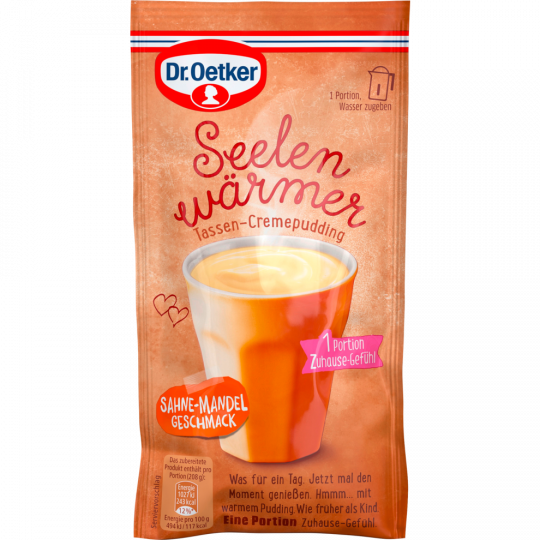 Dr.Oetker Seelenwärmer Tassen-Cremepudding Sahne-Mandel-Geschmack für 150 ml 
