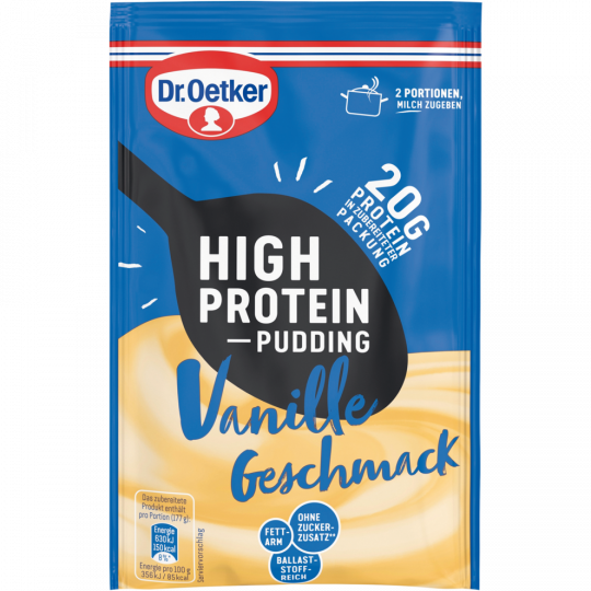 Dr.Oetker High Protein Pudding-Pulver Vanille Geschmack 55 g 