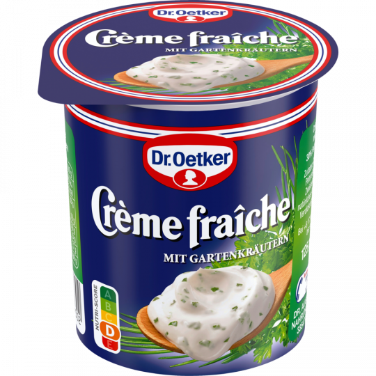 Dr.Oetker Crème Fraîche mit Gartenkräutern 30 % Fett 125 g 