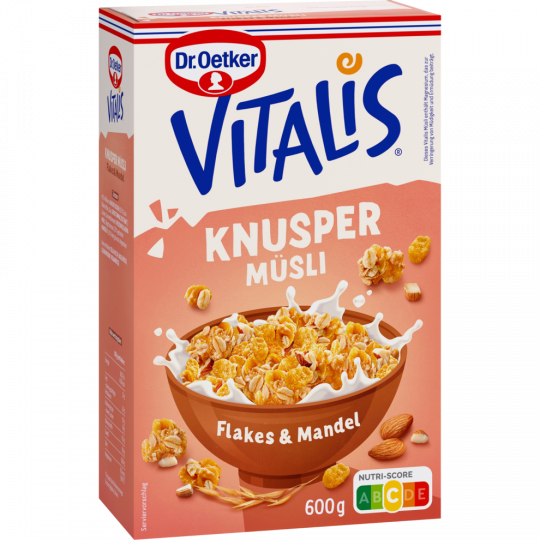 Dr.Oetker Vitalis Knusper Müsli Flakes & Mandeln 600 g 