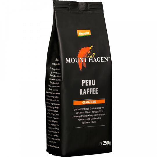 Mount Hagen Demeter Peru Kaffee gemahlen 250 g 