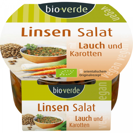 bio-verde Bio Linsen-Salat mit Lauch & Karotte 125 g 