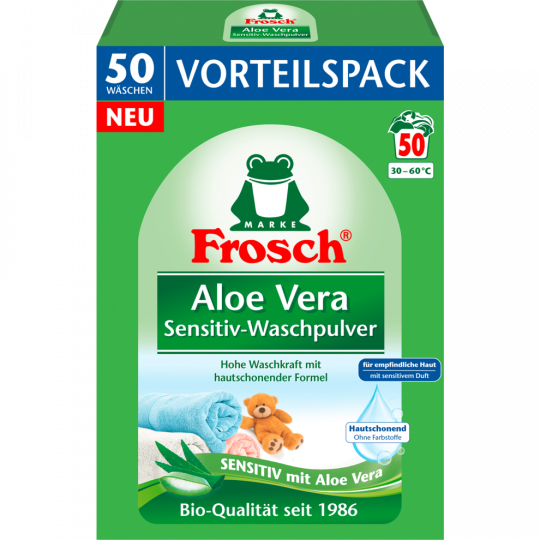 Frosch Aloe Vera Sensitiv-Waschpulver 50 Waschladungen 