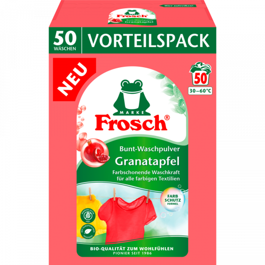 Frosch Bunt-Waschpulver Granatapfel 50 Waschladungen 