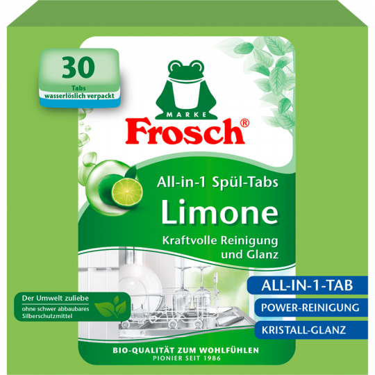 Frosch All in 1 Spül-Tabs Limone 30 Tabs 