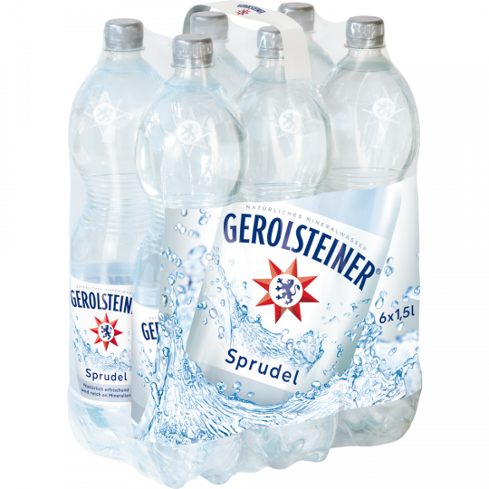 Gerolsteiner Mineralwasser Sprudel - 6-Pack 6 x 1,5 l 