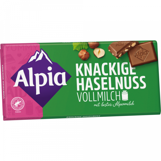 Alpia Knackige Haselnuss Vollmilch 100 g 