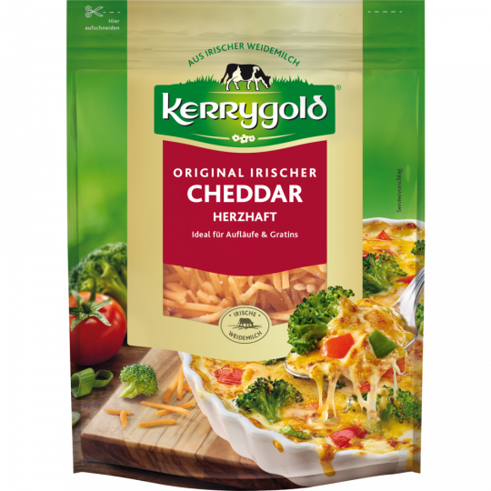 Kerrygold Original Irischer Cheddar herzhaft gerieben 50 % Fett i. Tr. 150 g 