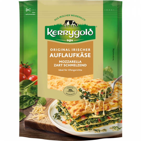 Kerrygold Irischer Auflaufkäse Mozzarella geräuchert 40 % Fett i. Tr. 150 g 